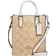 Coach North South Mini Tote In Signature Canvas - Silver/Light Khaki/Chalk