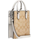 Coach North South Mini Tote In Signature Canvas - Silver/Light Khaki/Chalk