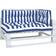 vidaXL 3 Piece Striped Cuscino per sedia Bianco