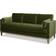 Jennifer Taylor Knox Olive Green Performance Velvet Sofa 84" 3 Seater