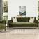 Jennifer Taylor Knox Olive Green Performance Velvet Sofa 84" 3 Seater