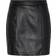 Pieces Selma Faux Leather Skirt - Black