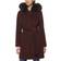 Cole Haan Women's Slick Wool Hooded Coat - Bordeaux