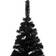 vidaXL Artificial With Lights And Ball Set Black Christmas Tree 180cm