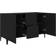 vidaXL Engineered Wood Black Skænk 100x60cm