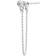 Sistie Metis Chain Earrings - Silver/Transparent