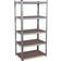 TroniTechnik Shelf with Steel Frame Silver/Brown Reolsystem 90x180cm