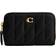 Coach Essential Small Zip Around Card Case with Pillow Quilting - Brass/Black