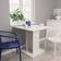 vidaXL 800258 High Gloss White Matbord 80x80cm