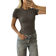 Only EA Short Sleeves O-Neck Top - Grey/Thunderstorm