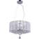 Globo 4 Flame Metallic Silver/Transparent Pendelleuchte 40cm