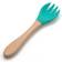 Grandado Wooden Silicone Baby Fork Spoon