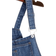 Strap Denim Shorts Jumpsuit - Dark Blue