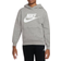 Nike Big Kid's Sportswear Club Fleece Hoodie - Dark Grey Heather/White