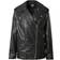 River Island Faux Leather Oversized Biker Jacket - Black