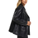 River Island Faux Leather Oversized Biker Jacket - Black