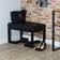 Ebern Designs Eyvan Black Settee Bench 60x45cm