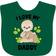 Inktastic Cute Sloth I Love My Daddy with Green Leaves in Black Baby Bib