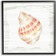 Stupell Pink Rustic Seashell by Anne Bailey Black Framed Art 24x24"