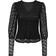 Only Fun Lace Embellished Long Sleeve Top - Black