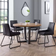 Julian Bowen Brooklyn with Soho Chairs Black/Natural Dining Set 120cm 5pcs