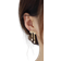 Grandado Korean Micro Zircon Temperament Bowknot Earrings - Gold/Transparent