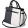 Michael Kors Reed Large Two Tone Graphic Logo Belted Satchel - Black Combo
