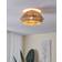 Eglo Alderney Natural Ceiling Flush Light 48cm