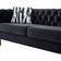 Simplie Fun Modern Tufted Black Sofa 84.2" 3 Seater