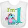 Inktastic Blue and Pink Baby Dragon First Birthday Baby Bib