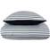 Borg Living Striped Påslakan Vit, Svart (220x140cm)