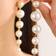 Shein 1pair Vintage Simple Design Long Tassel Earrings With Big And Pearls