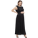 Mamalicious Roberta Mary Ruffle Maxi Maternity & Nursing Dress Black