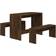 vidaXL Engineered Wood Smoked Oak Dining Set 19.7x40.2" 3