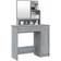 vidaXL Vanity Table with Mirror Grey Sonoma Sminkbord 35x86.5cm