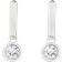 Lauren Ralph Lauren Huggie Drop Earrings - Silver/Transparent
