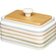 KitchenCraft Classic Collection Striped Butter Dish