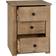 SECONIQUE Panama Natural Wax Bedside Table 40.5x46.5cm