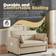 Pull Out Khaki Sofa 57.1" 2 Seater