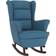 vidaXL Solid Wood Blue Rocking Chair 97cm