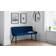 Julian Bowen Luxe Blue Settee Bench 143x81cm