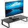 Vivo Black Wood 24 Wide Desktop Stand Ergonomic TV Monitor Riser Desk Organizer