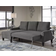 Ashley Jarreau Chaise Sleeper Gray Sofa 83" 3 Seater