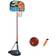 Homcom 3 Pcs Kids Basketball Set w/ Hoop Ball Pump Height for 3-8 Yrs