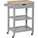 Homcom Kitchen Trolley Utility Cart Gray Trolley Table 40x66.5cm