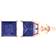 Clara Pucci Solitaire Stud Earrings - Rose Gold/Blue