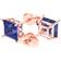 Clara Pucci Solitaire Stud Earrings - Rose Gold/Blue