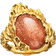 Maanesten Gudinde Ring - Guld/Orange