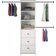 Systembuild Beckett Closet Storage Organizer White Clothes Rack 89.1x76.7"