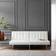 Naomi Home Tufted Split Back Futon White Sofa 66.2" 3 Seater